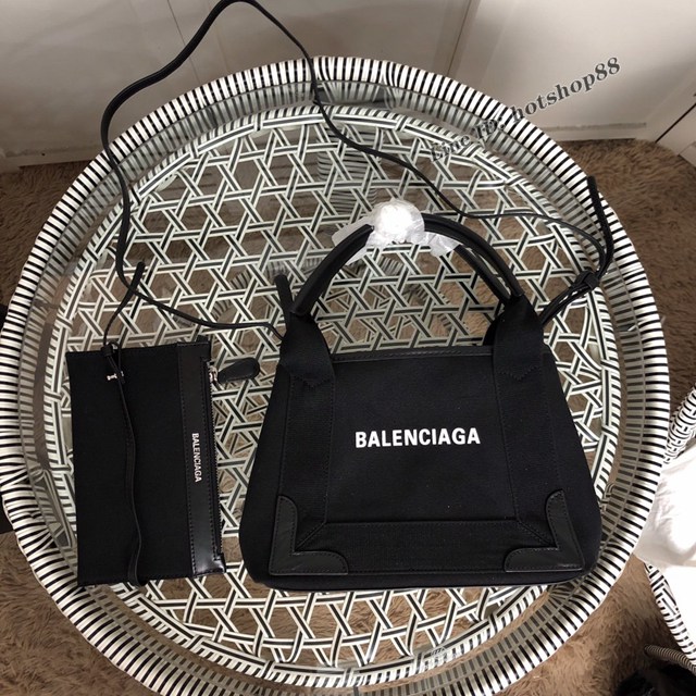 Balenciaga專櫃爆款小號購物袋手提帆布包 巴黎世家新版一行字帆布字母包 fyj1841